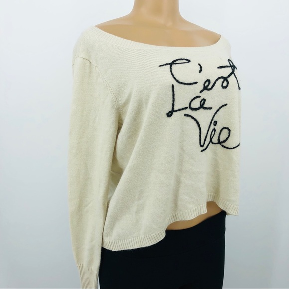 C'est La Vie Wide Neck Sweater - Picture 4 of 7